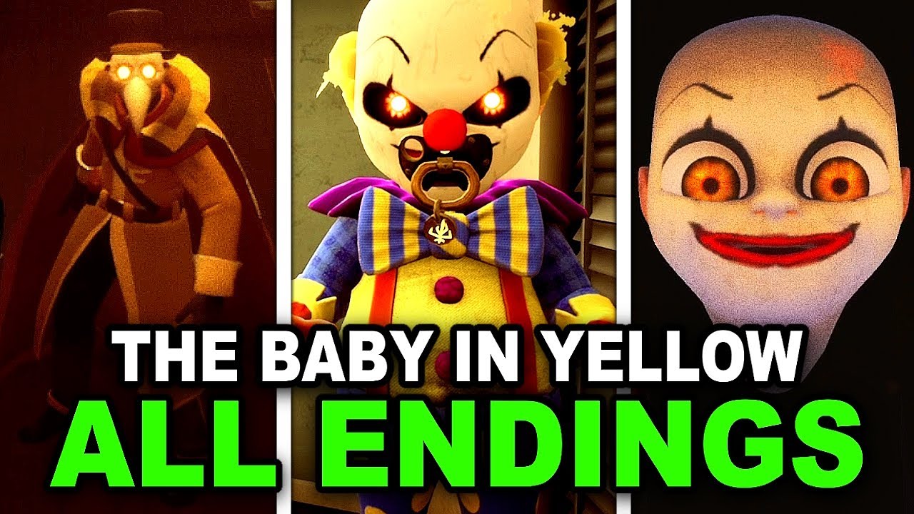 The Baby in Yellow Halloween Update ALL Endings (Bad, Good and