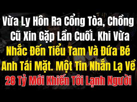 Vừa Ly Hôn Ra Cổng Tòa, Chồng  Cũ Xin Gặp Lần Cuối. Khi Vừa Nhắc Đến Tiểu Tam Và Đứa Bé Anh Tái Mặt