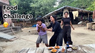 🔥 Food Challenge😋|#FoodChallenge#ChallengeVideo #video#villagelife# TrendingNow#umayadav #hemayadav 