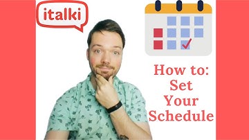 How to Set Your Schedule on iTalki
