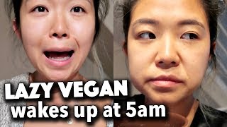I Tried Waking Up at 5AM EVERY DAY for a WEEK #vegan
