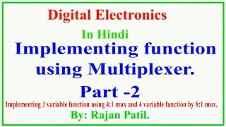 Implemetation of function using multiplexer part-2.