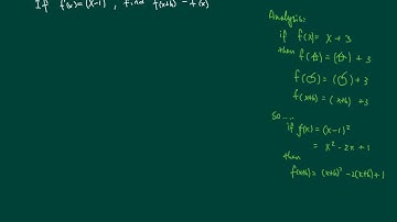*How to Work with f(x+h),part of Difference Quotient
