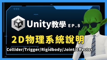 【2025 Unity 新人級教學系列 】Unity 2D基礎物理說明 Collider Trigger Rigidbody Effector Joint Unity教學Ep.8