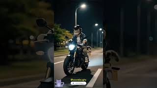 Handsome Cat Bike Riding