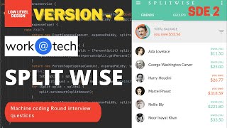 Low-Level Design of Split Wise | SDE-2 | Machine coding | Improvised with SOLID principles and DP