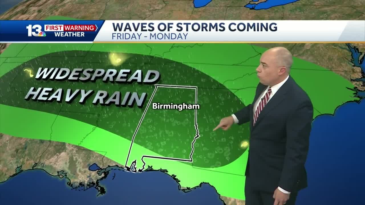 Tracking threat of severe storms in Alabama's weekend forecast - YouTube