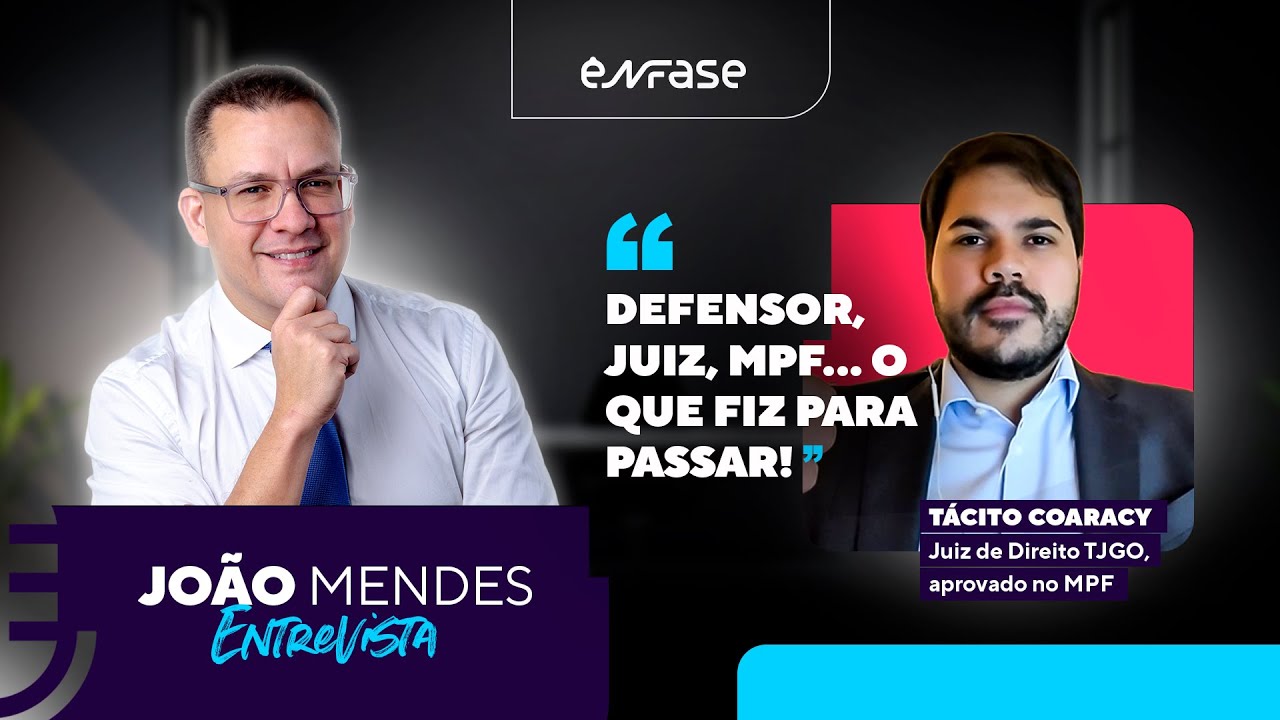 Defensor, Juiz, MPF... O que fiz para passar! | JM Entrevista - Tácito Coaracy Juiz de Direito