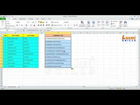 What is Concatenate Function In Excel Telugu | Ms Excel Telugu