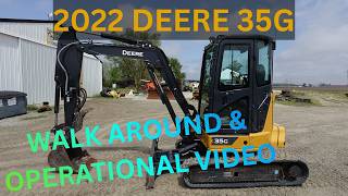 2022 John Deere 35G Excavator Walk Around &amp; Operational Video     $42,900