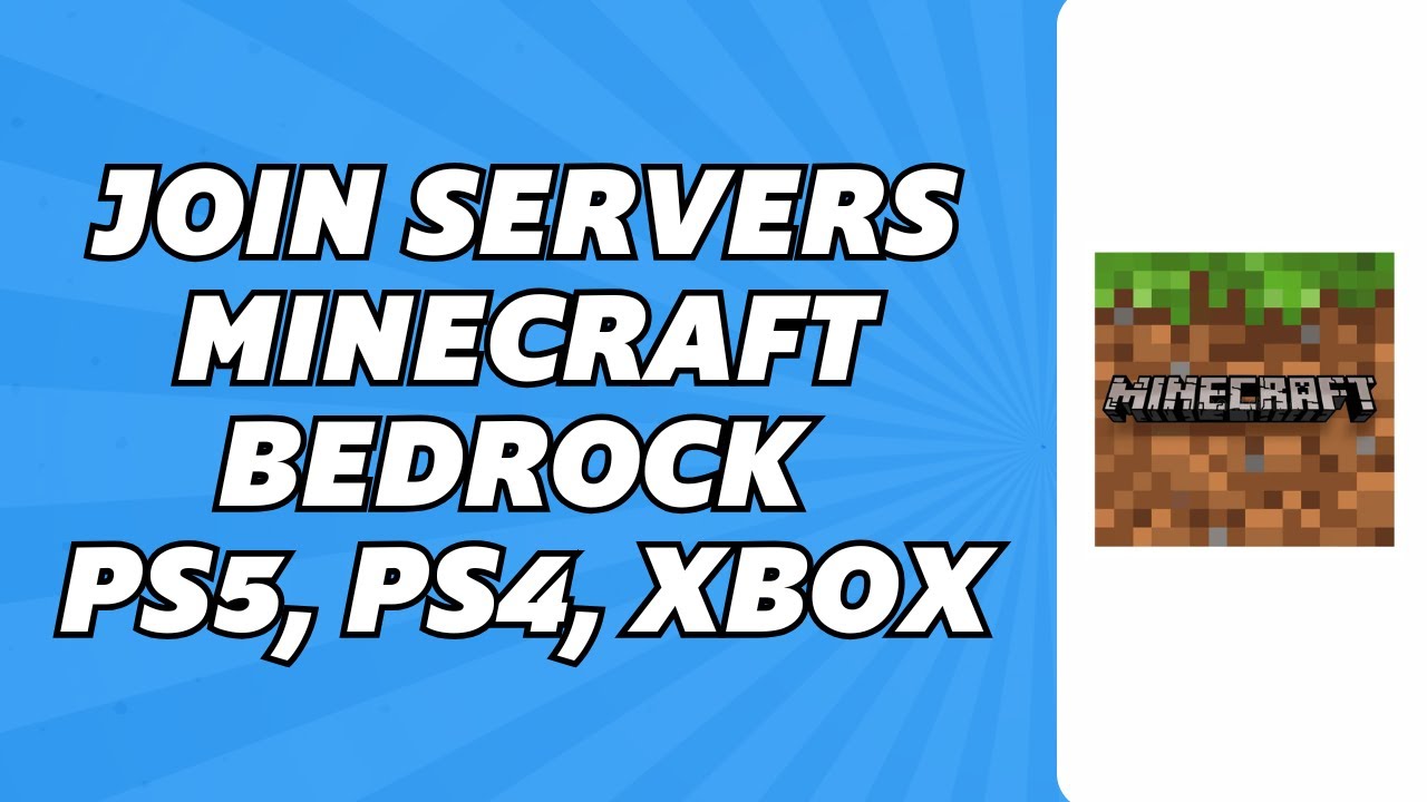 How to Join Servers Minecraft Bedrock PS5, PS4, XBOX (2025) - YouTube