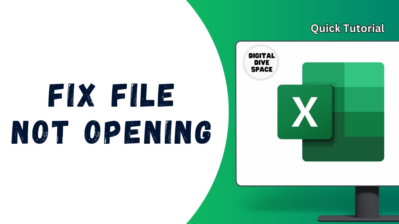 In Excell File Not Upload How to fix Excel file not opening - YouTube