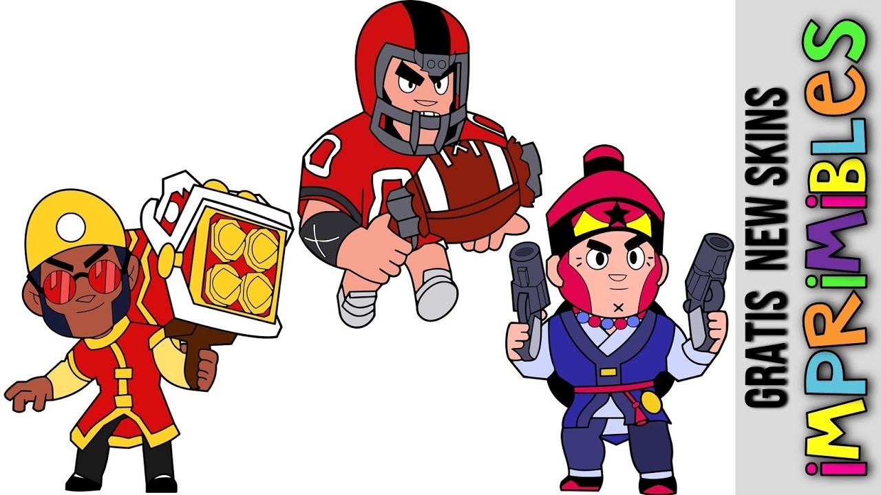 Brawlers New Skins Imprimibles Gratis New Brawlers Brawl Stars Dibujos Faciles Para Dibujos Youtube - novo brawler no brawl star para pimtar