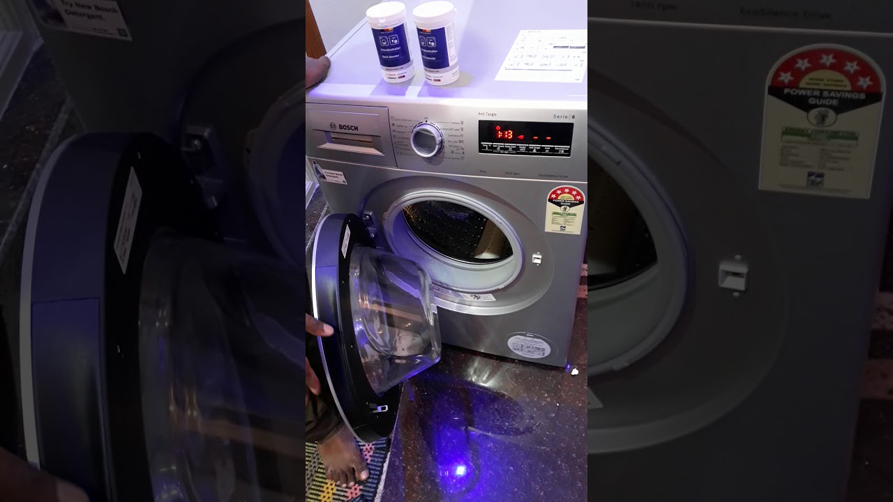 bosch series 6 washing machine demo(WAJ28262IN)kannada 2021 model YouTube