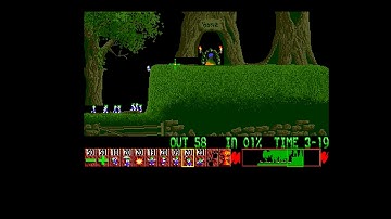 Lemmings Fun Level 22 A Beast of A Level  Walkthrough Amiga