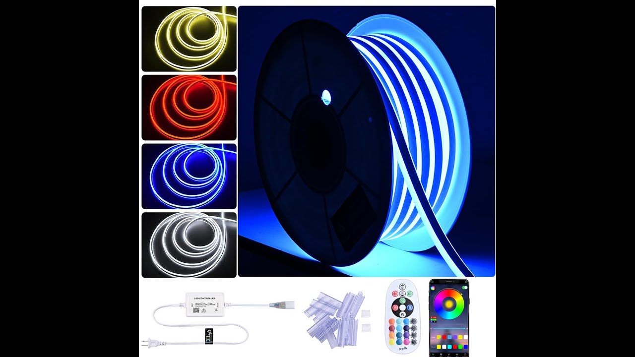 DIY Waterproof LED Neon Rope Light Multi-Color(16) App RF Remote