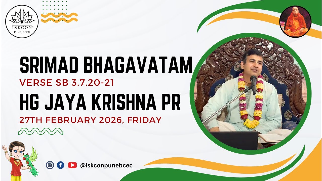 SB 3.8.20-21 | HG Jaya Krishna Prabhuji