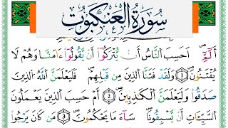 سورة العنكبوت مكتوبة ياسين الجزائري Surah Al Ankabot Yassin Al Jazairi  ورش عن نافع من طريق الازرق