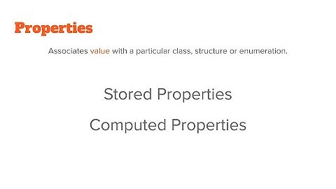 Swift | Properties