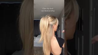 Clip in hair extensions hairstyles-- half up | Claw clips hack clipins halfuphalfdownhairstyle