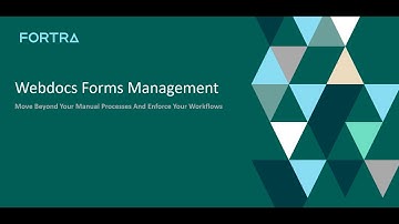 Webdocs Forms Management Workflow Creation Video (3 of 3)