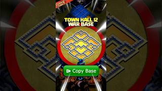 TH12 WAR BASE COPYLINK!🔥 #clashofclans #th12