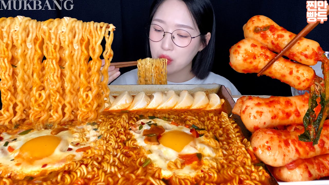 🔥🍜Spicy Soft Tofu Ramyeon & Radish Kimchi | KOREANFOOD MUKBANG ASMR