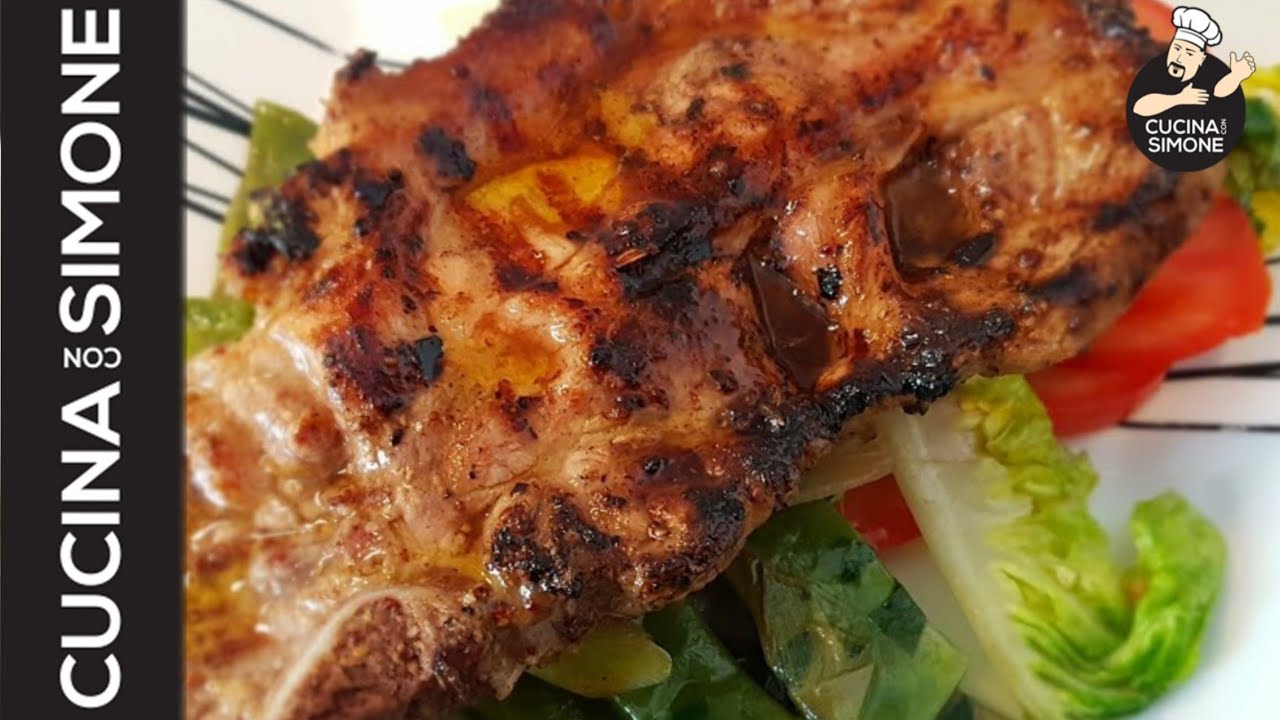 Bistecca di Maiale alla griglia con verdure miste