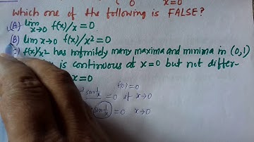 IIT JAM 2018 MATH Q.NO. 16 (MCQ) Continuity and Differentiability  (Maxima and Minima )