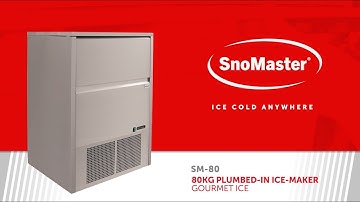 SnoMaster SM-80: 80Kg Plumbed-In Ice-Maker (Gourmet Ice)