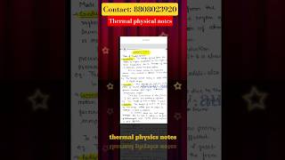 Thermal Physics Notes BSc 2nd Semester | Complete Chapter Wise Notes | Heat & Thermodynamics
