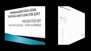 Bahas Tuntas Usm Stis Tahun 2017 Tentang Limit