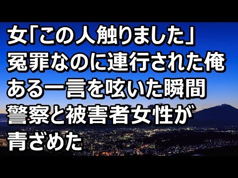 【スカッと話】女「この人触りました」冤罪なのに連行された俺、ある一言を呟いた瞬間、警察と被害者女性が青ざめた。