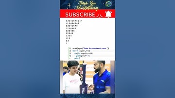 Python Patterns #meamsvideo #viratkohli #viratians #patterns #trending #viralshorts #codingmadeeasy