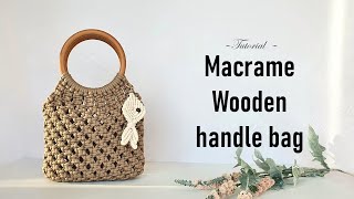 [BAG] 👜 Macrame wooden handle net bag | 마크라메 우드링 네트백