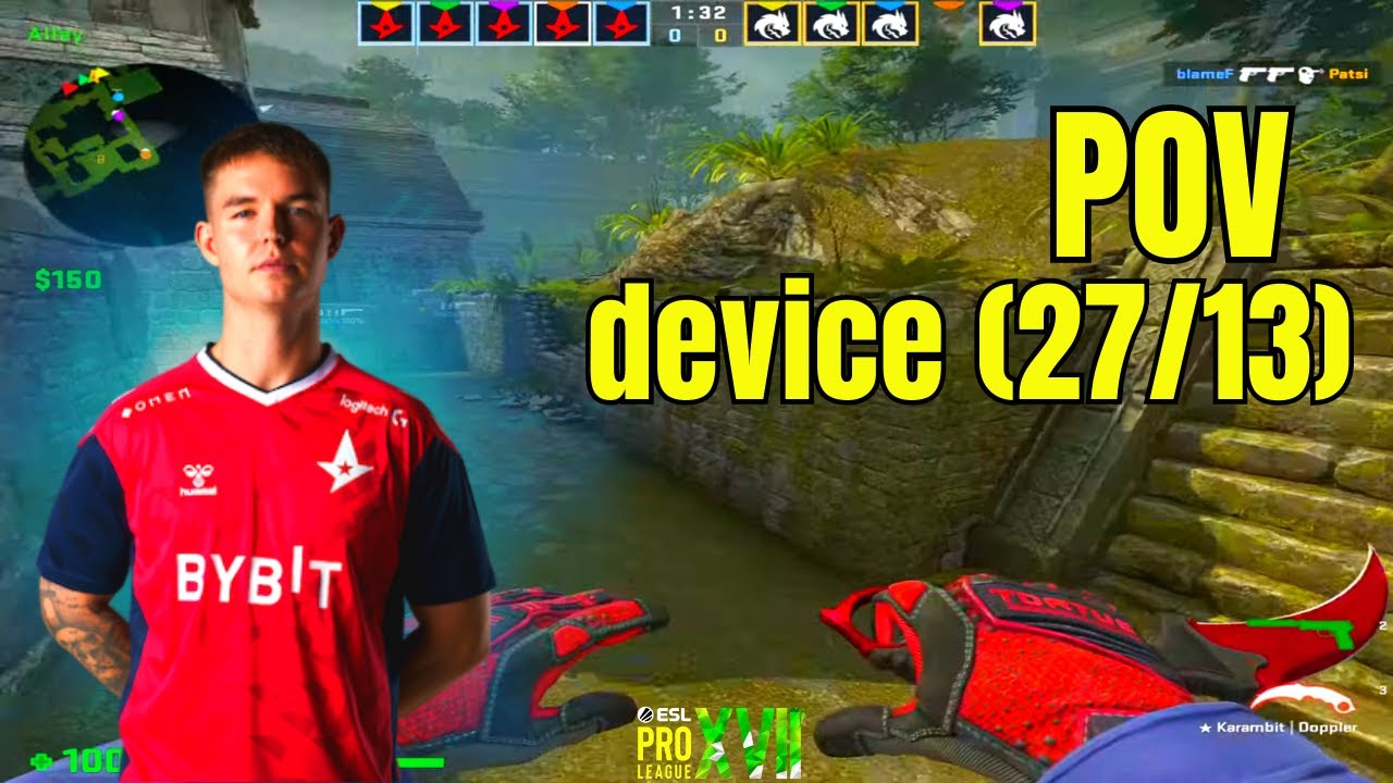 COMO o device fez 27/13 vs Spirit (de_ancient) @ ESL Pro League Season ...