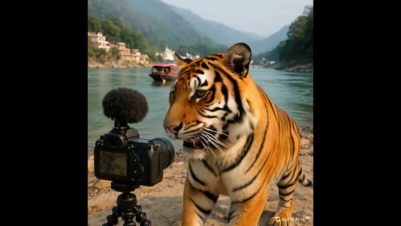 A tiger on Ganga river 