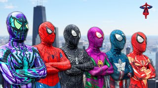 6 COLOR SUPERHERO In 1 House || Hey All Spider-Man , Go To Trainning Nerf Gun !!!