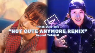 NOT CUTE ANYMORE REMIX- CAPCUT TUTORIAL| KPOP TIKTOK TREND | JHOPE | BTS #jhope #capcut #tutorial