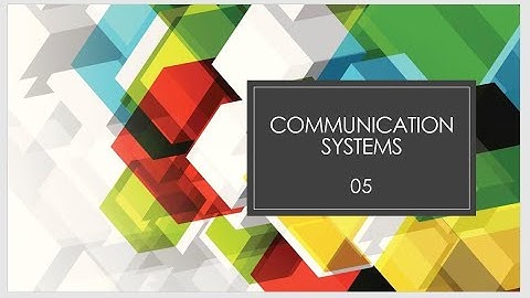 COMMUNICATION SYSTEMS 05  {BANDWITH OF TRANSMISSION MEDIUM} (ANIMATED)