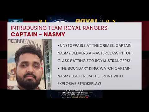 Royal Premier League Season05 Player AUCTION 