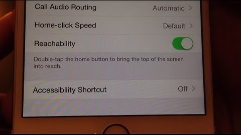 iPhone Reachability (One-Handed) Activation and How To