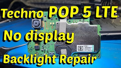 Techno POP 5 LTE No Display Backlight Repair !!