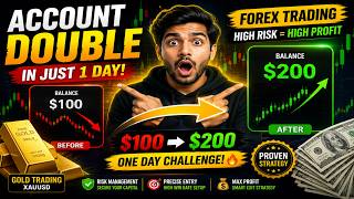 Forex Trading এ একদিনে Account Double! | High Risk Gold Trading Strategy Bangla #trading #forex