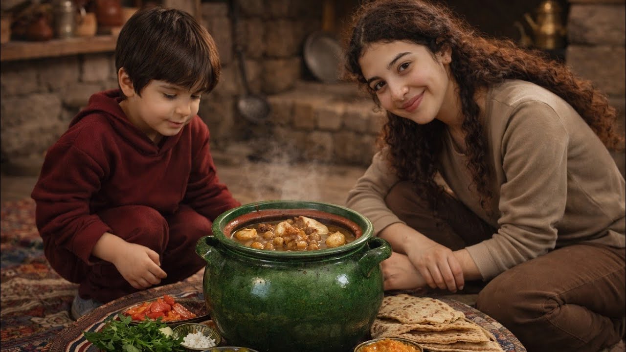 Rural life with lack of facilities | Traditional entertainment and cooking of daisies#Village