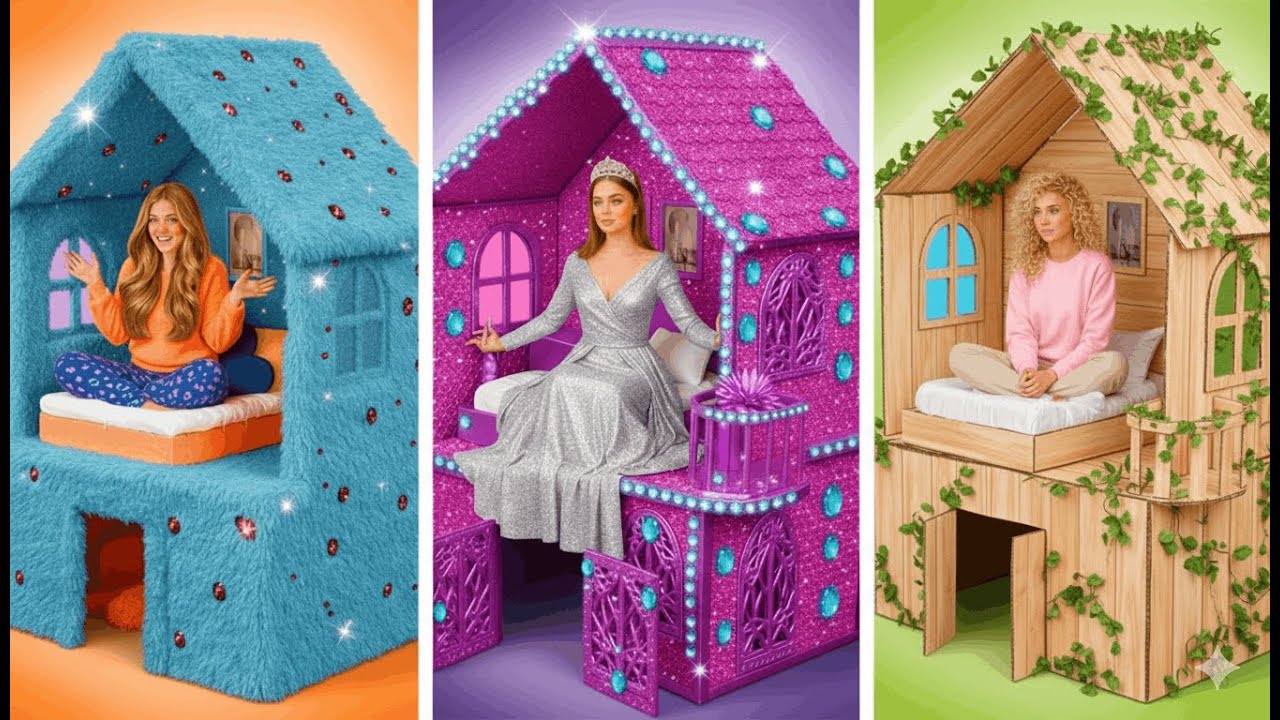 Trucos de bricolaje para habitaciones vs Habitación de ensueño VIP 😳✨