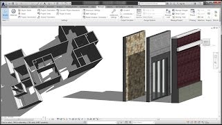 BIM - Revit 3D Tutorial for Beginners 3of10, Adding and Modifying Walls, Basic & Complex