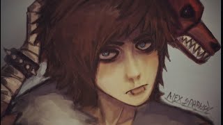 Teen! Michael afton fanart!! But make him have emo hair|Speed paint|FNAF|AFTON FAMILY||🦊🍕