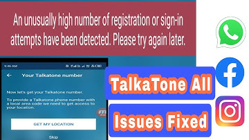 An unusually high number of registration or sign-in attempts have been detected || All Issues Fixed