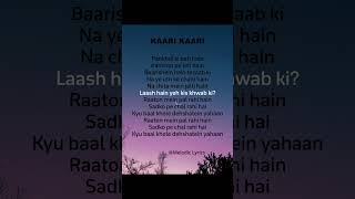 Kaari Kaari (lyrics) | Melodic Lyrics #song #ytshorts #lyrics